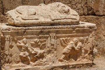 Ruins of the ancient Roman sacred site Baalbek, Lebanon
