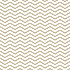 Gold Geometric Abstract Waves on White Background, Seamless Pattern for Fabric and Wrapping Paper, Vector Illustration