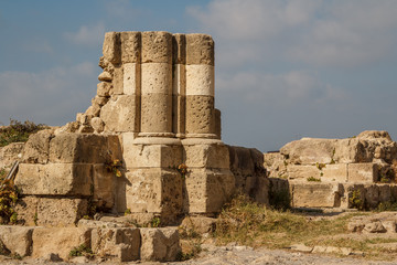 Ruins of the crusaders castle in Sidon (Saida), Lebanon