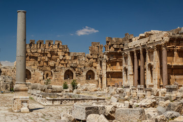 Ruins of the ancient Roman sacred site Baalbek, Lebanon