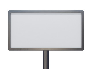 Blank white billboard layout. 3D rendering