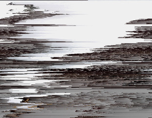 Glitched pale background. Modern abstract generative illustration made of vector pixel mosaic. Distorted image processing. Random digital signal error. Collapsing array of data. Element of design. - 155741155