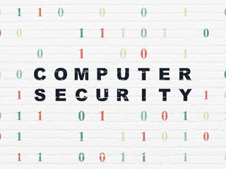 Protection concept: Computer Security on wall background