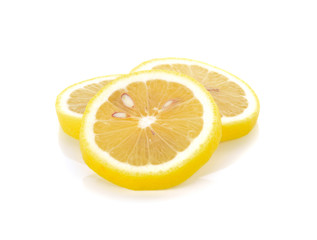 Lemon isolated on white collection