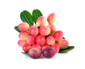 bengal-currants, carandas-plum, karanda on white background