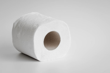 Toilet paper on isolated background.