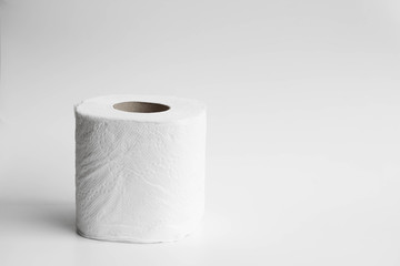 Toilet paper on isolated background.