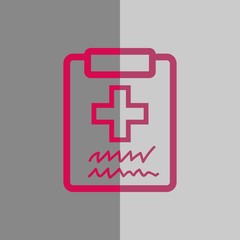 Doctor with clipboard. clipboard with checklist. Medical report icon stock vector illustration flat design