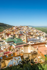 Fototapeta premium View at the Moulay Idriss Zerhoun town - Morocco