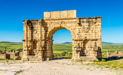 Arch of Caracalla in ancient city Volubilis ,Morocco