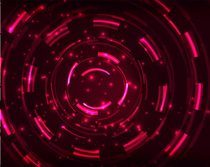 Neon circles abstract background