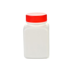Blank medicine bottle isolated on white background