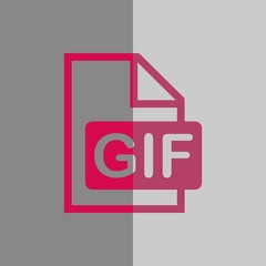 gif icon stock vector illustration flat design