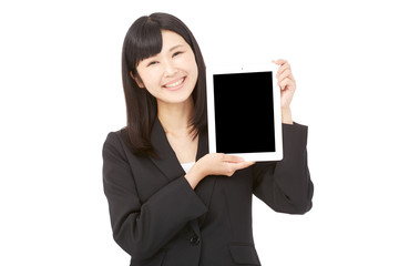 Fototapeta premium ビジネス 女性 タブレット