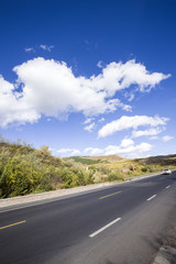 In autumn, highway landscape