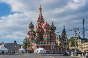 Obraz premium Cerkiew Wasyla Błogosławionego w Moskwie, Rosja