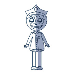 man police officer avatar character vector illustration design
