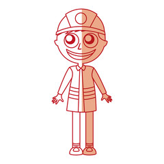 man firefighter avatar character icon vector illustration design