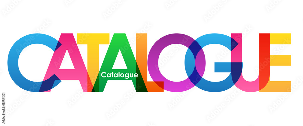 Wall mural catalogue colourful vector letters icon