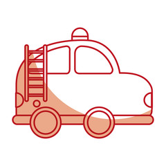firefighter car drawing icon vector illustration design