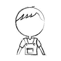 mechanic worker with overalls vector illustration design