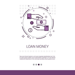 Loan Money Business Investment Web Banner With Copy Space Vector Illustration