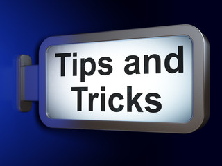 Learning concept: Tips And Tricks on billboard background