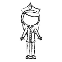 woman police officer avatar character vector illustration design