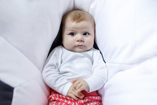 Portrait of cute adorable newborn baby child