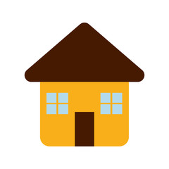 house icon over white background. colorful design. vector illustration