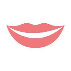 sensual mouth icon over white background. colorful design. vector illustration