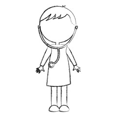 male doctor avatar character vector illustration design