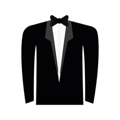 tuxedo icon over white background. vector illustration