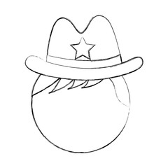 male sheriff avatar character vector illustration design