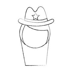 female sheriff avatar character vector illustration design