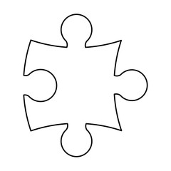 puzzle silhouette vector symbol icon design.