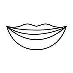 mouth icon over white background. vector illustration