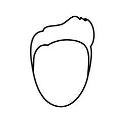 man face icon over white background. vector illustration