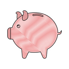 piggy savings isolated icon vector illustration design