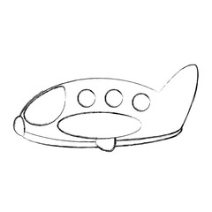 cute airplane flying icon vector illustration design