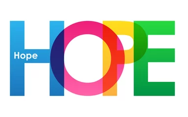 Foto op Plexiglas HOPE colourful vector letters icon © Web Buttons Inc