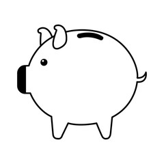 piggy savings isolated icon vector illustration design