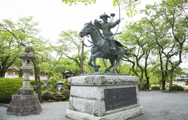 Yabusame statue in Fujisan hongu sengen taisha shrine