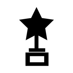 trophy star award icon vector illustration design