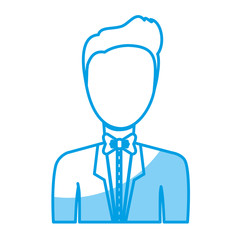 Obraz premium avatar man wearing elegant clothes icon over white background. vector illustration