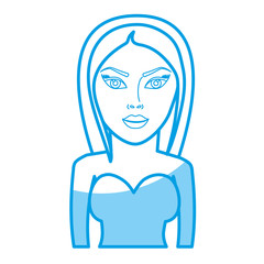 cartoon woman icon over white background. vector illustration