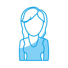 avatar woman icon over white background. vector illustration