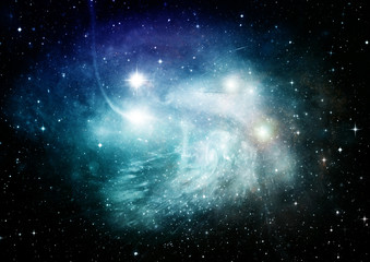 galaxy in a free space
