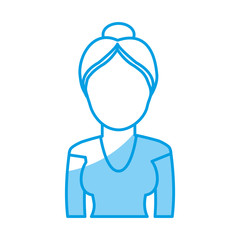 avatar woman icon over white background. vector illustration