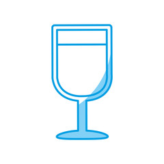 wine glass icon over white background. vector illustration